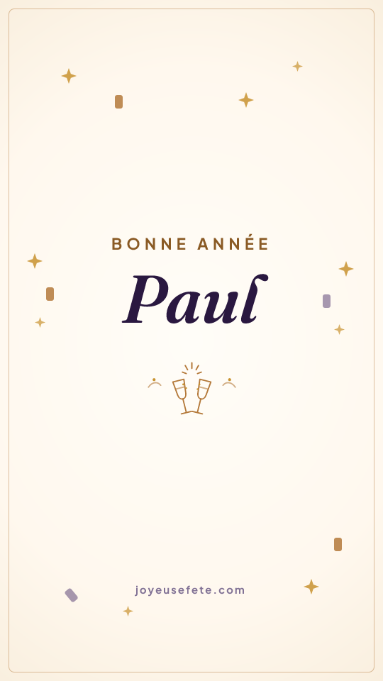 Image « Bonne année Paul » au format story