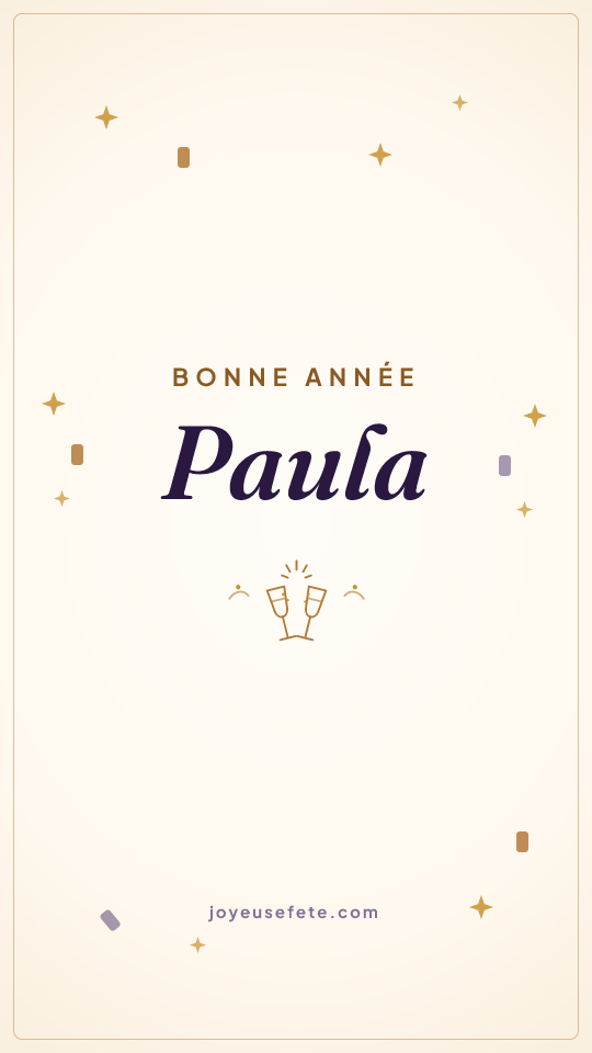Image « Bonne année Paula » au format story