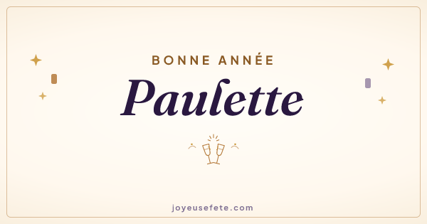 Image « Bonne année Paulette » au format large