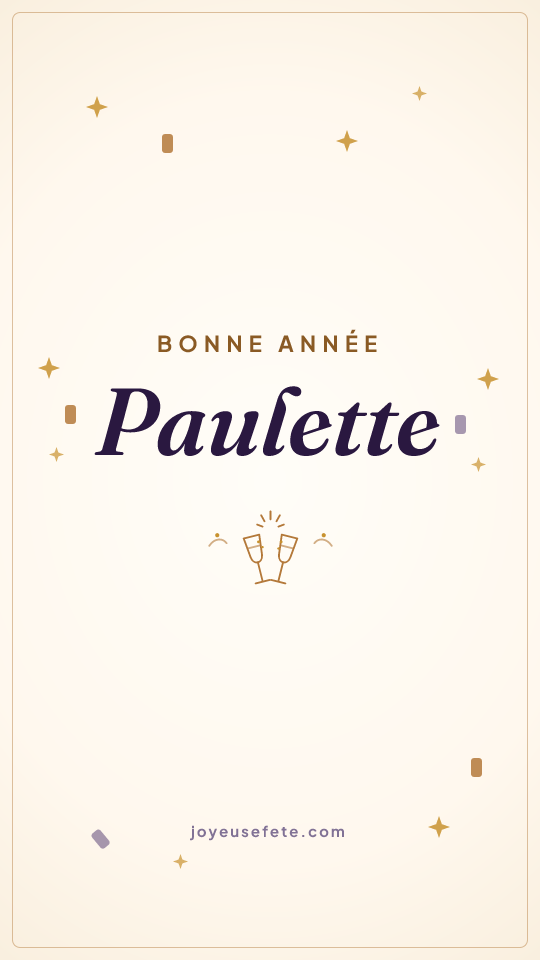 Image « Bonne année Paulette » au format story