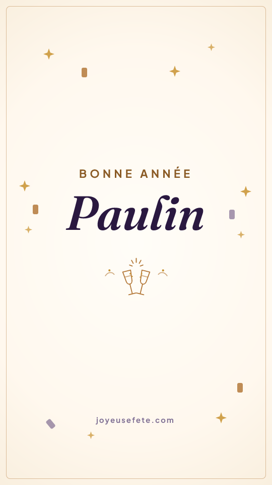 Image « Bonne année Paulin » au format story