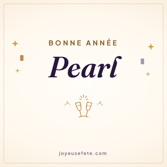 Image carrée « Bonne année Pearl » pour WhatsApp