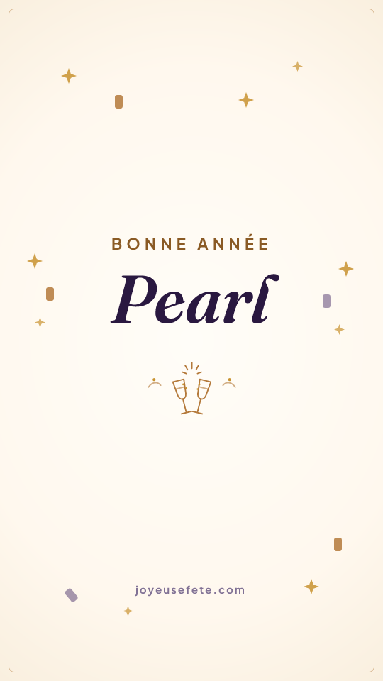 Image « Bonne année Pearl » au format story