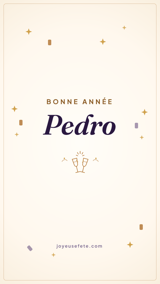 Image « Bonne année Pedro » au format story