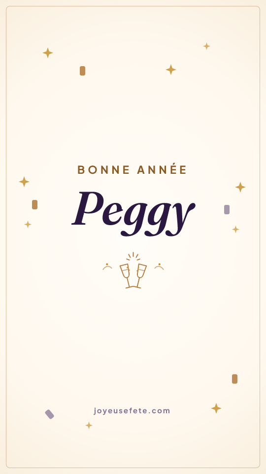 Image « Bonne année Peggy » au format story