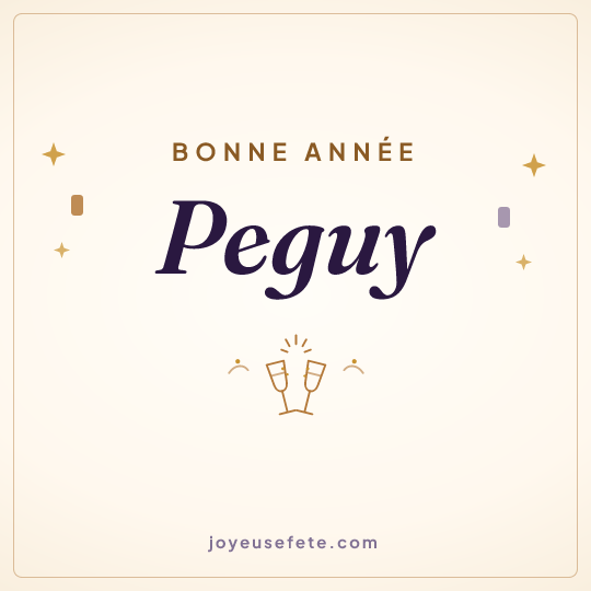Image carrée « Bonne année Peguy » pour WhatsApp