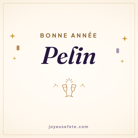Image carrée « Bonne année Pelin » pour WhatsApp