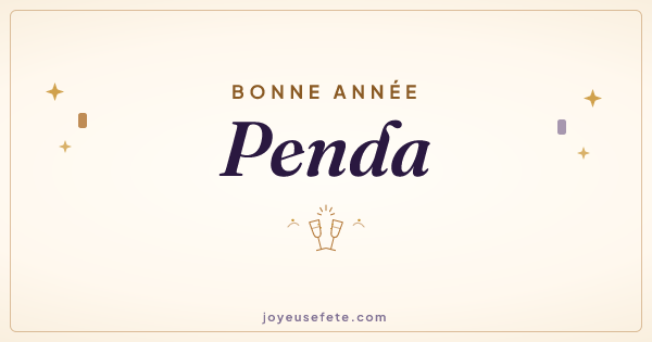 Image « Bonne année Penda » au format large