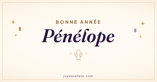 Image « Bonne année Pénélope » au format large