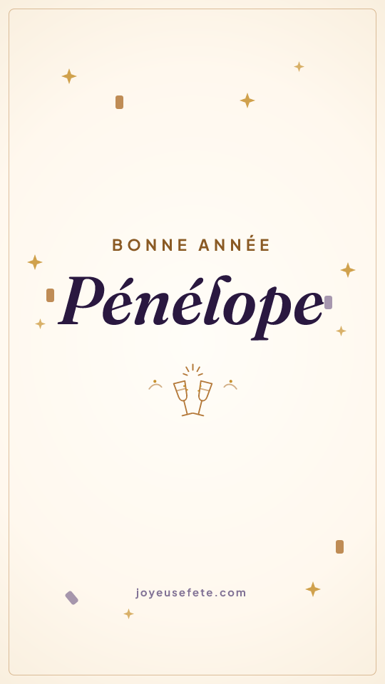 Image « Bonne année Pénélope » au format story