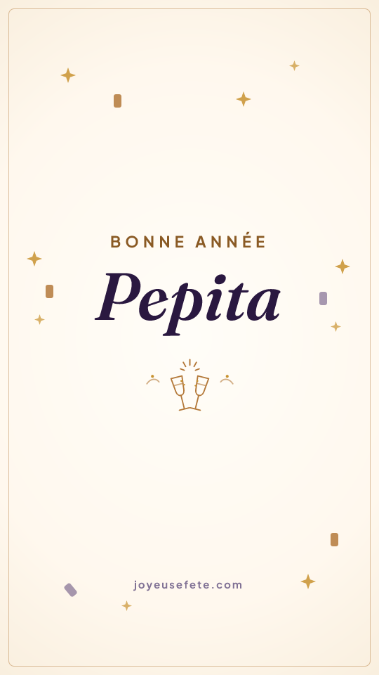 Image « Bonne année Pepita » au format story