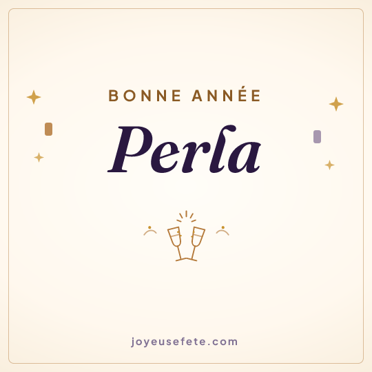 Image carrée « Bonne année Perla » pour WhatsApp