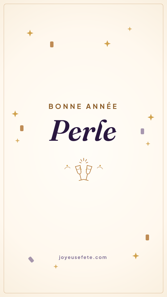 Image « Bonne année Perle » au format story