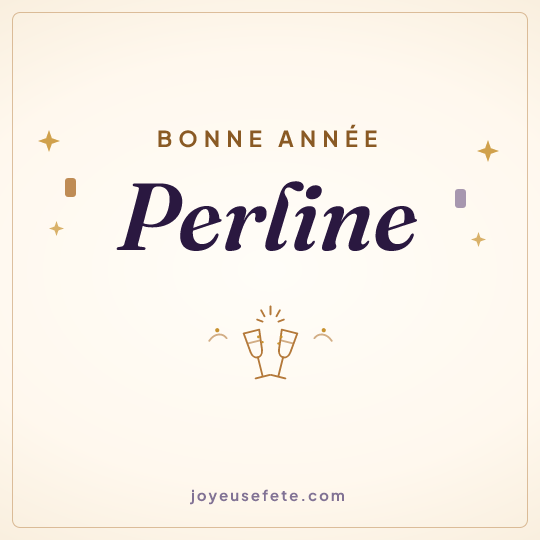 Image carrée « Bonne année Perline » pour WhatsApp
