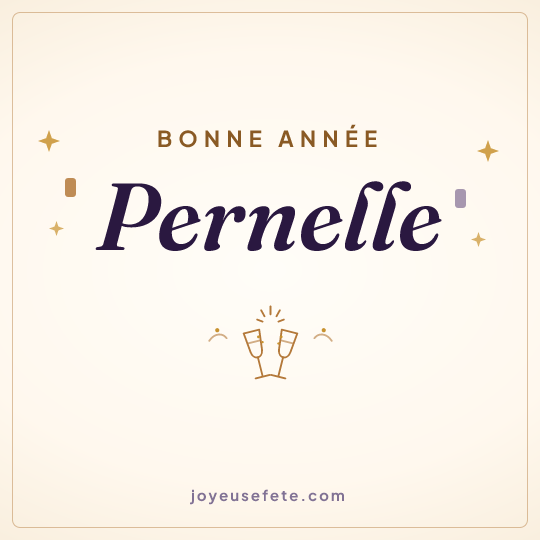 Image carrée « Bonne année Pernelle » pour WhatsApp