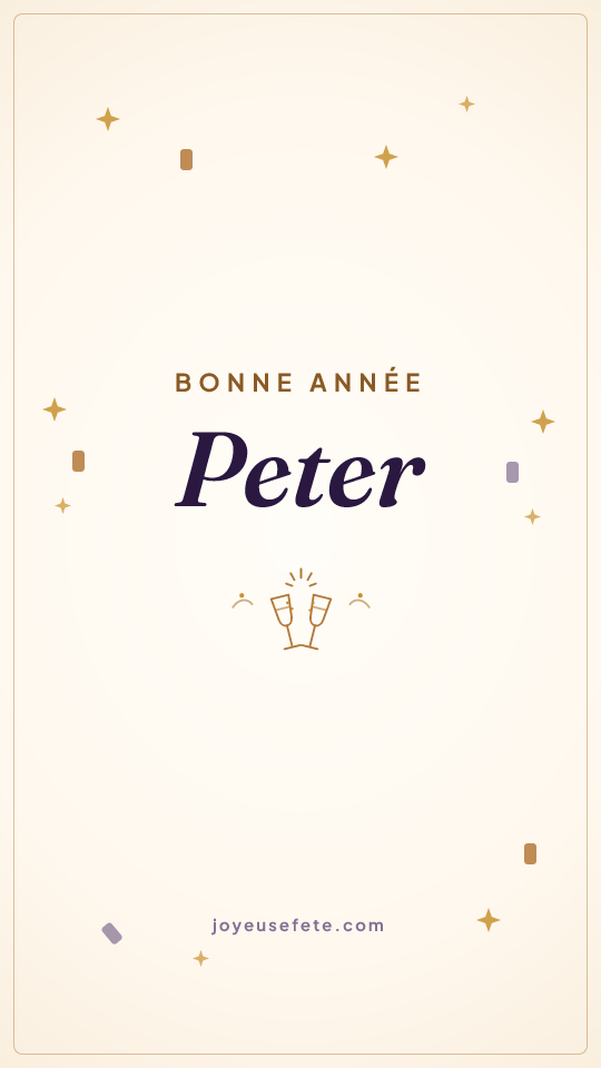 Image « Bonne année Peter » au format story