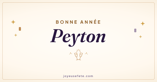 Image « Bonne année Peyton » au format large