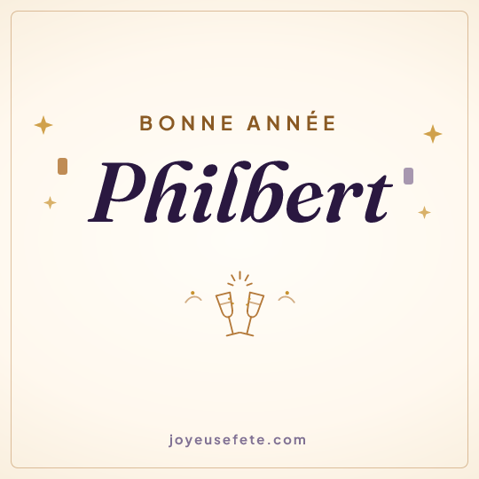 Image carrée « Bonne année Philbert » pour WhatsApp