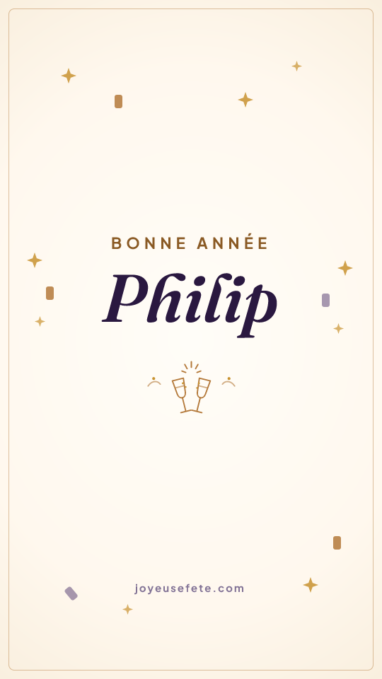 Image « Bonne année Philip » au format story