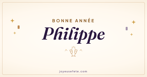 Image « Bonne année Philippe » au format large