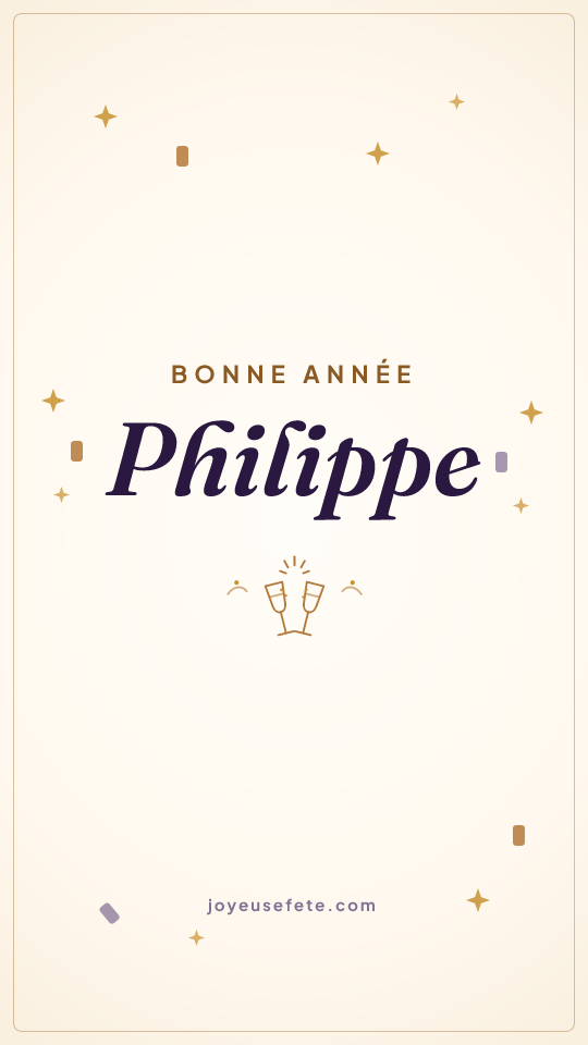 Image « Bonne année Philippe » au format story