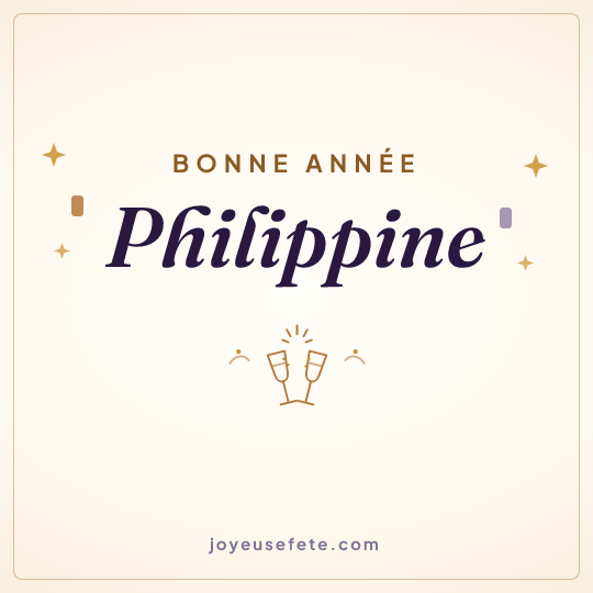 Image carrée « Bonne année Philippine » pour WhatsApp