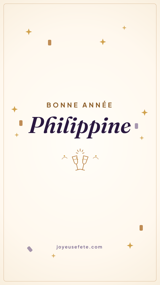 Image « Bonne année Philippine » au format story