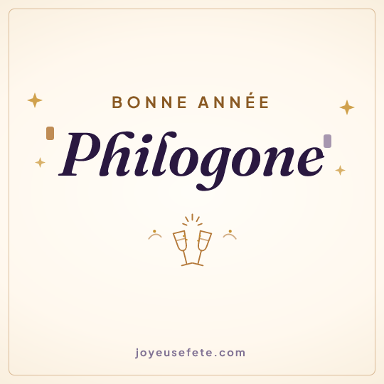Image carrée « Bonne année Philogone » pour WhatsApp