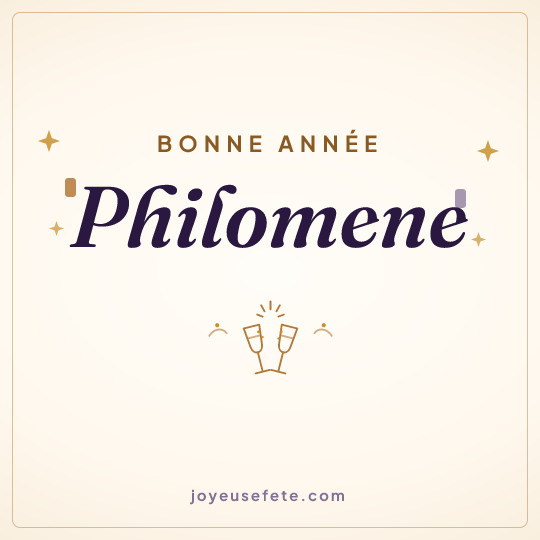 Image carrée « Bonne année Philomene » pour WhatsApp