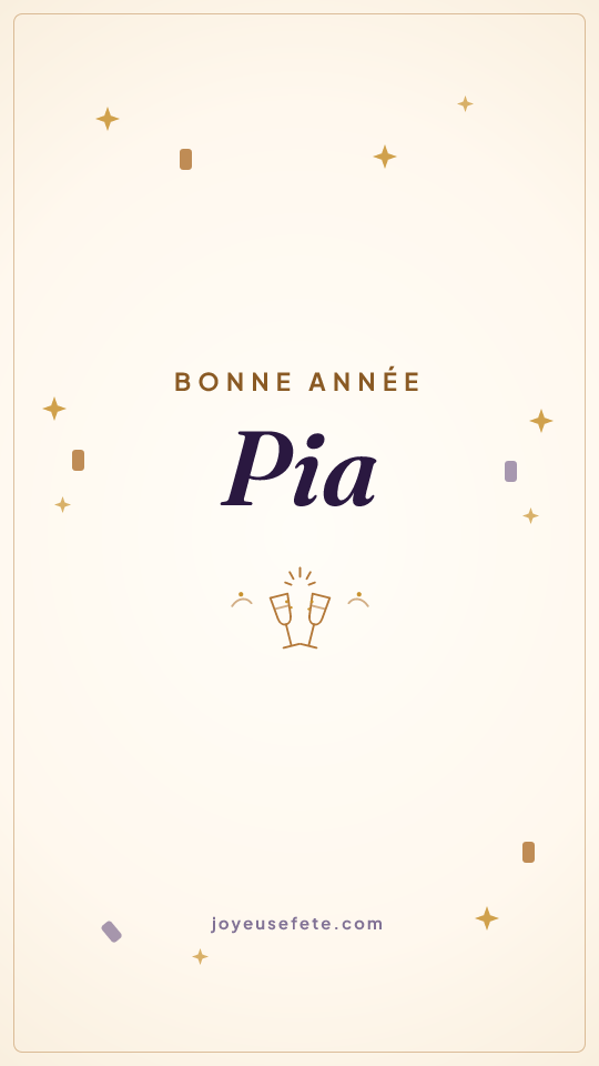 Image « Bonne année Pia » au format story