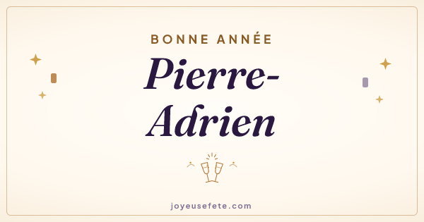 Image « Bonne année Pierre-Adrien » au format large