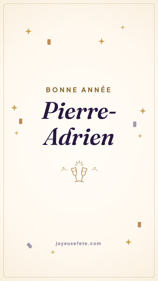 Image « Bonne année Pierre-Adrien » au format story