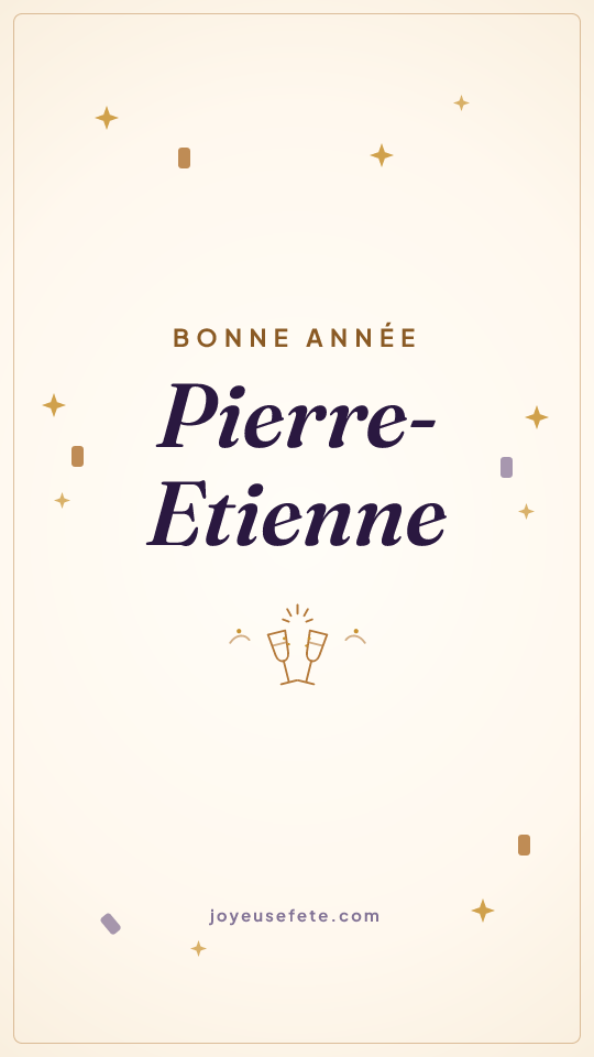 Image « Bonne année Pierre-Etienne » au format story
