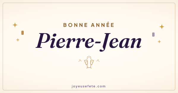 Image « Bonne année Pierre-Jean » au format large