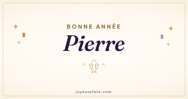 Image « Bonne année Pierre » au format large