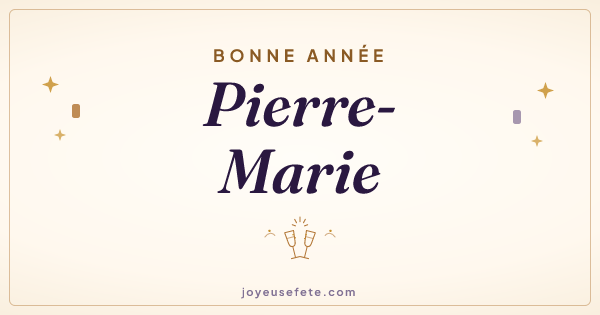 Image « Bonne année Pierre-Marie » au format large