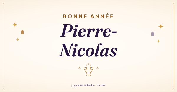 Image « Bonne année Pierre-Nicolas » au format large