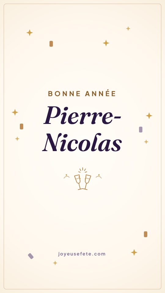Image « Bonne année Pierre-Nicolas » au format story