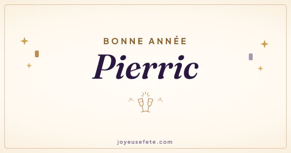 Image « Bonne année Pierric » au format large