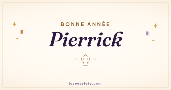 Image « Bonne année Pierrick » au format large