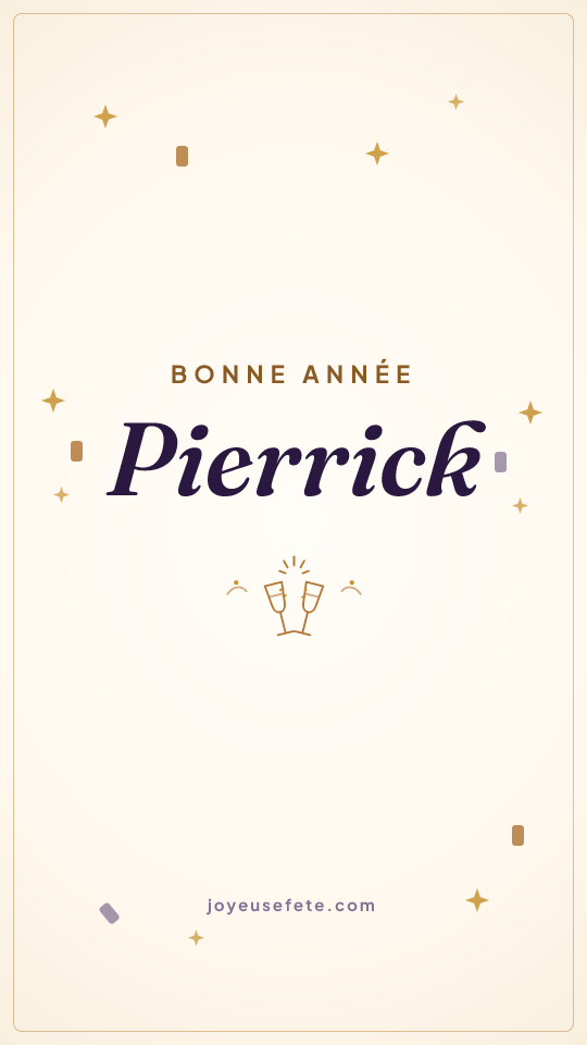 Image « Bonne année Pierrick » au format story