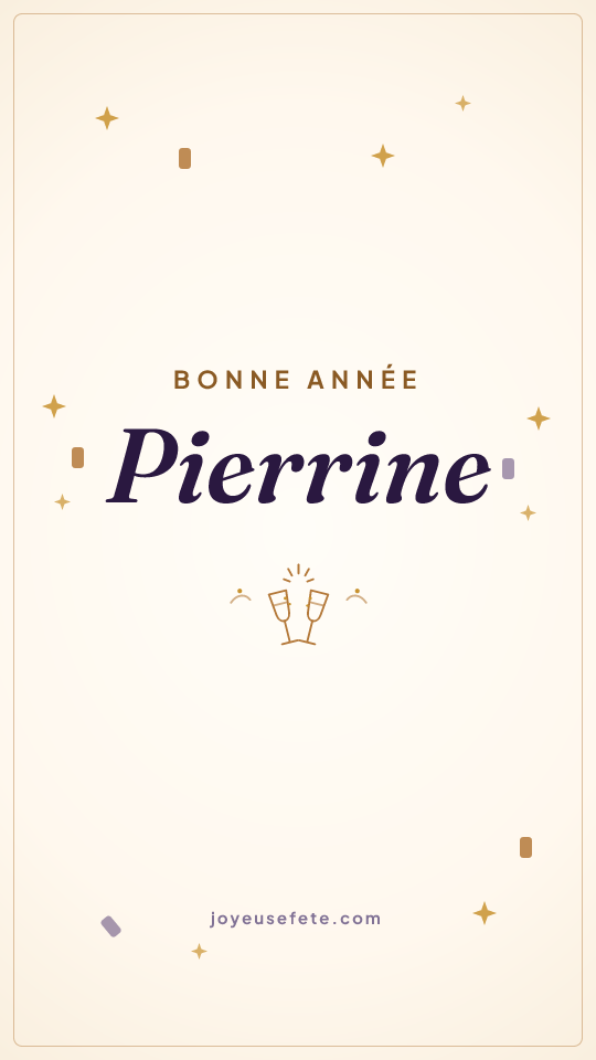 Image « Bonne année Pierrine » au format story