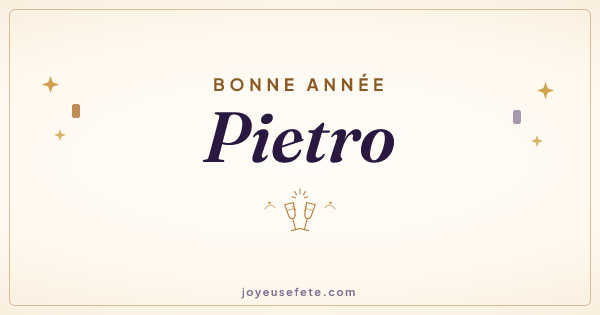 Image « Bonne année Pietro » au format large