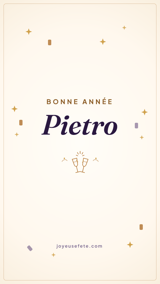 Image « Bonne année Pietro » au format story