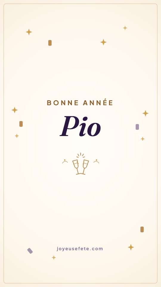 Image « Bonne année Pio » au format story