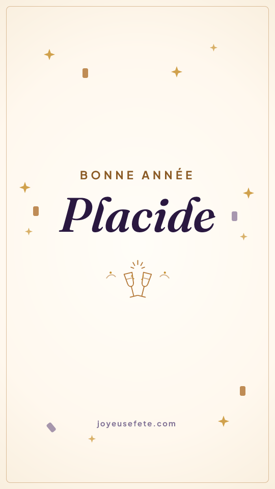 Image « Bonne année Placide » au format story