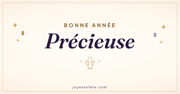 Image « Bonne année Précieuse » au format large