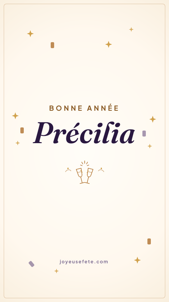 Image « Bonne année Précilia » au format story