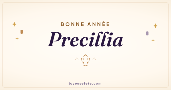 Image « Bonne année Precillia » au format large