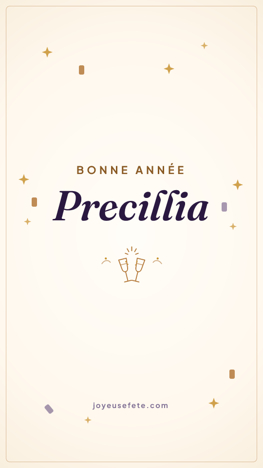 Image « Bonne année Precillia » au format story